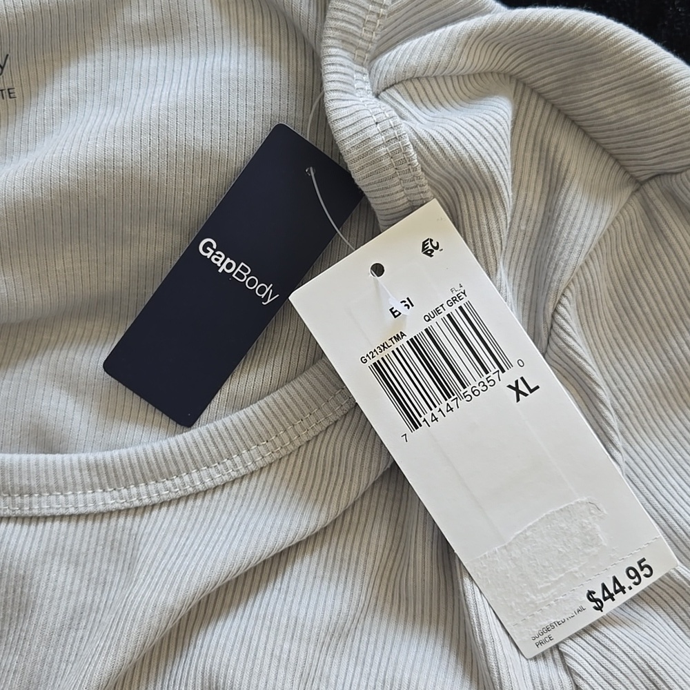 GAP GapBody Women's Long-Sleeve Rib Pajama Top ONLY Gray Size SZ:XL - Picture 6 of 7